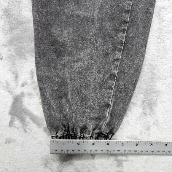 Simple Society Jeans Women 3/26 Black Faded Denim High Rise Cargo Jogger Stretch - Picture 10 of 11